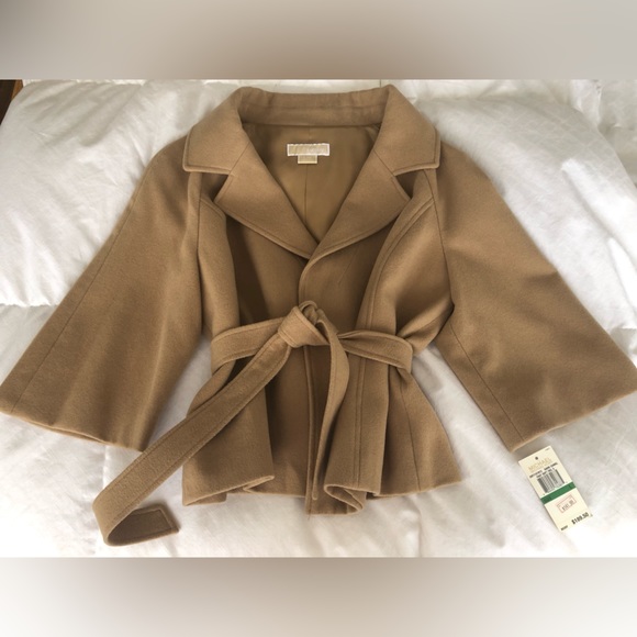 MICHAEL Michael Kors Jackets & Blazers - NWT Michael Kors 3/4 sleeve belted wool jacket blazer